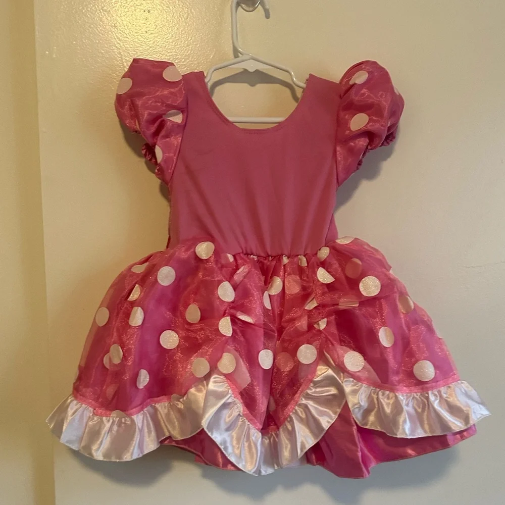 Disney Pink Fabric with White Dots